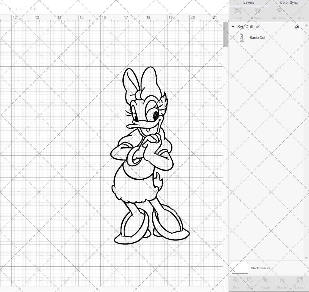 Daisy Duck, Svg, Dxf, Eps, Png - SvgShopArt