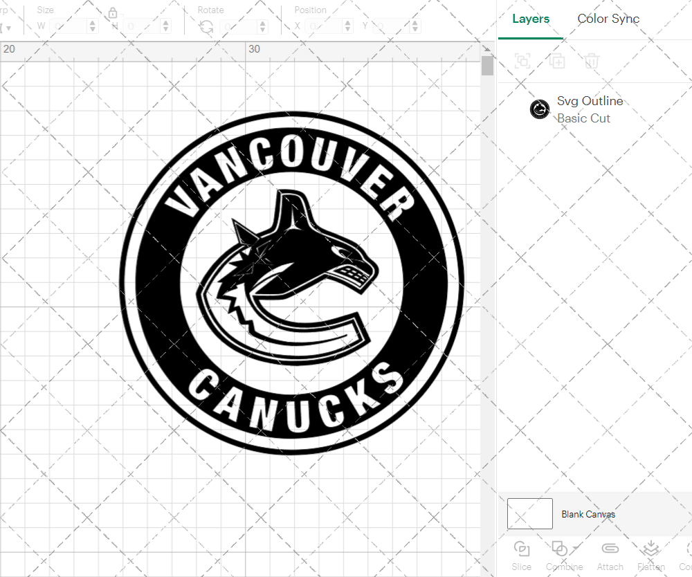 Vancouver Canucks Circle 2019 002, Svg, Dxf, Eps, Png - SvgShopArt