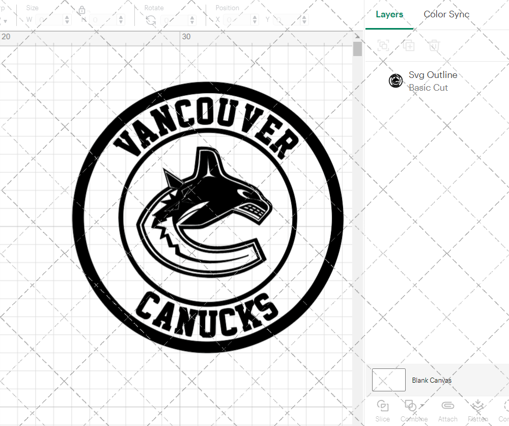 Vancouver Canucks Circle 2019 003, Svg, Dxf, Eps, Png - SvgShopArt