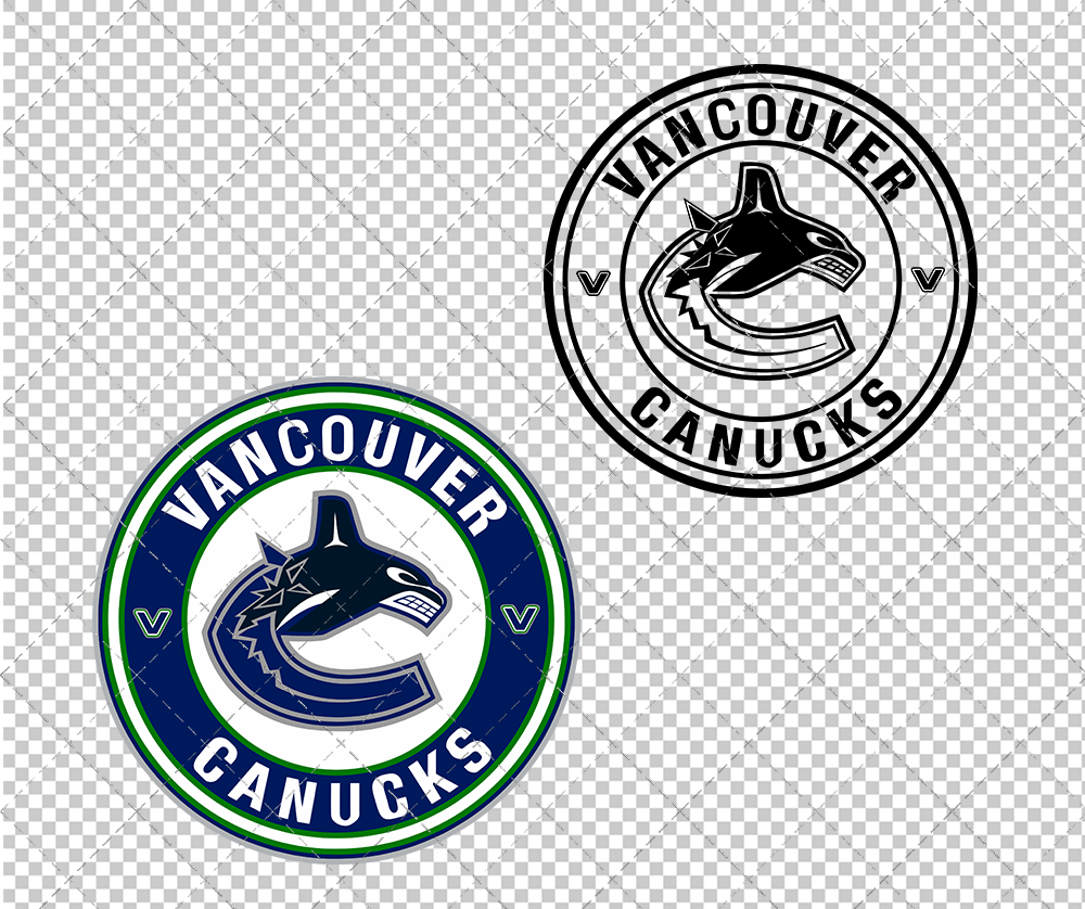 Vancouver Canucks Circle 2007 002, Svg, Dxf, Eps, Png - SvgShopArt