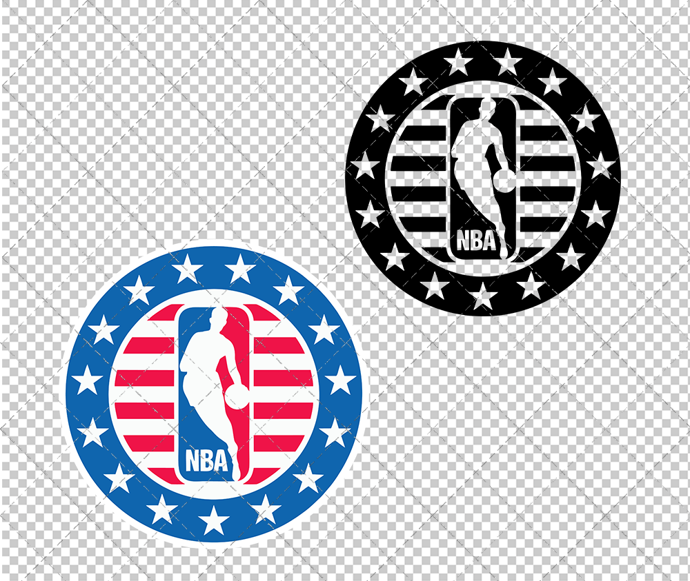 NBA Logo Circle 1989, Svg, Dxf, Eps, Png - SvgShopArt