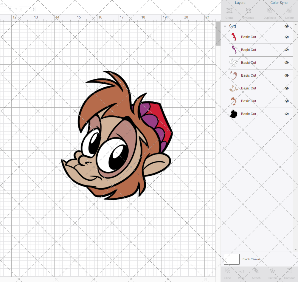 Abu the Monkey - Aladdin 002, Svg, Dxf, Eps, Png SvgShopArt