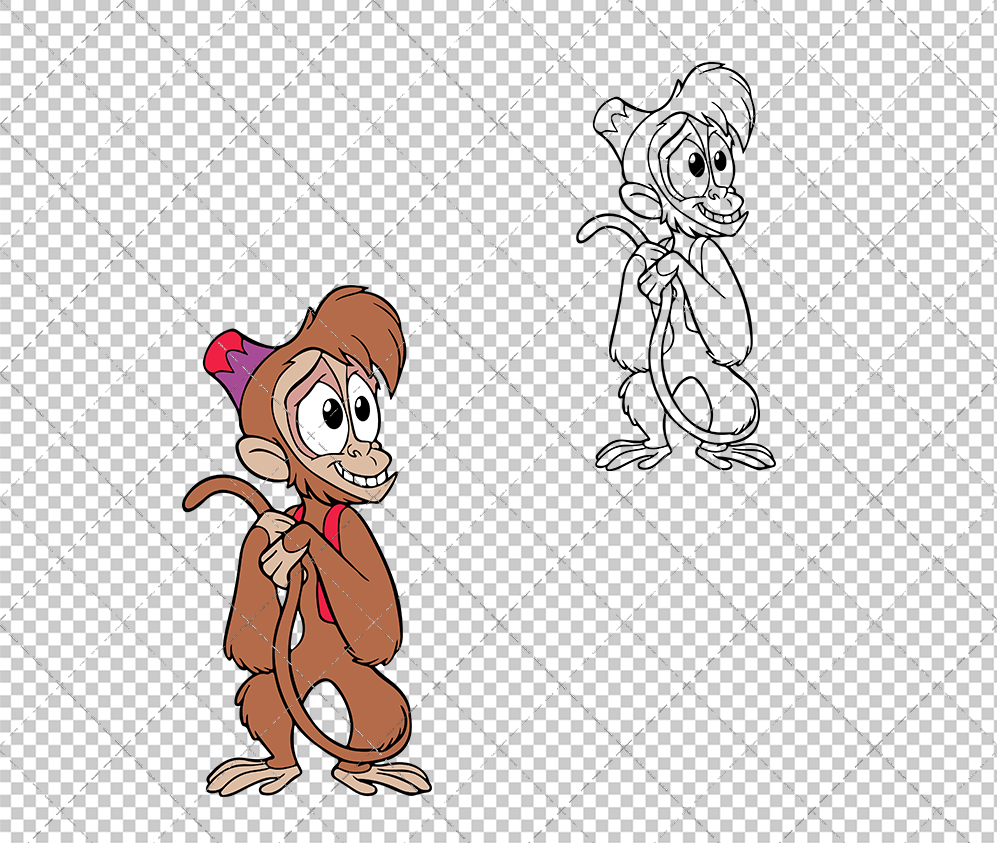 Abu the Monkey - Aladdin, Svg, Dxf, Eps, Png SvgShopArt