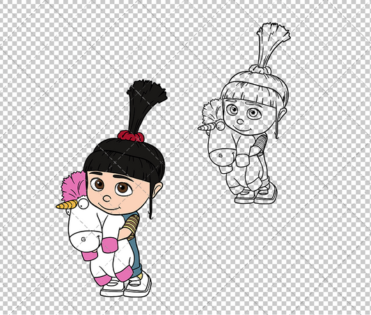 Agnes and Fluffy - Despicable Me, Svg, Dxf, Eps, Png SvgShopArt