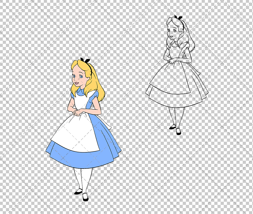 Alice in Wonderland 002, Svg, Dxf, Eps, Png SvgShopArt