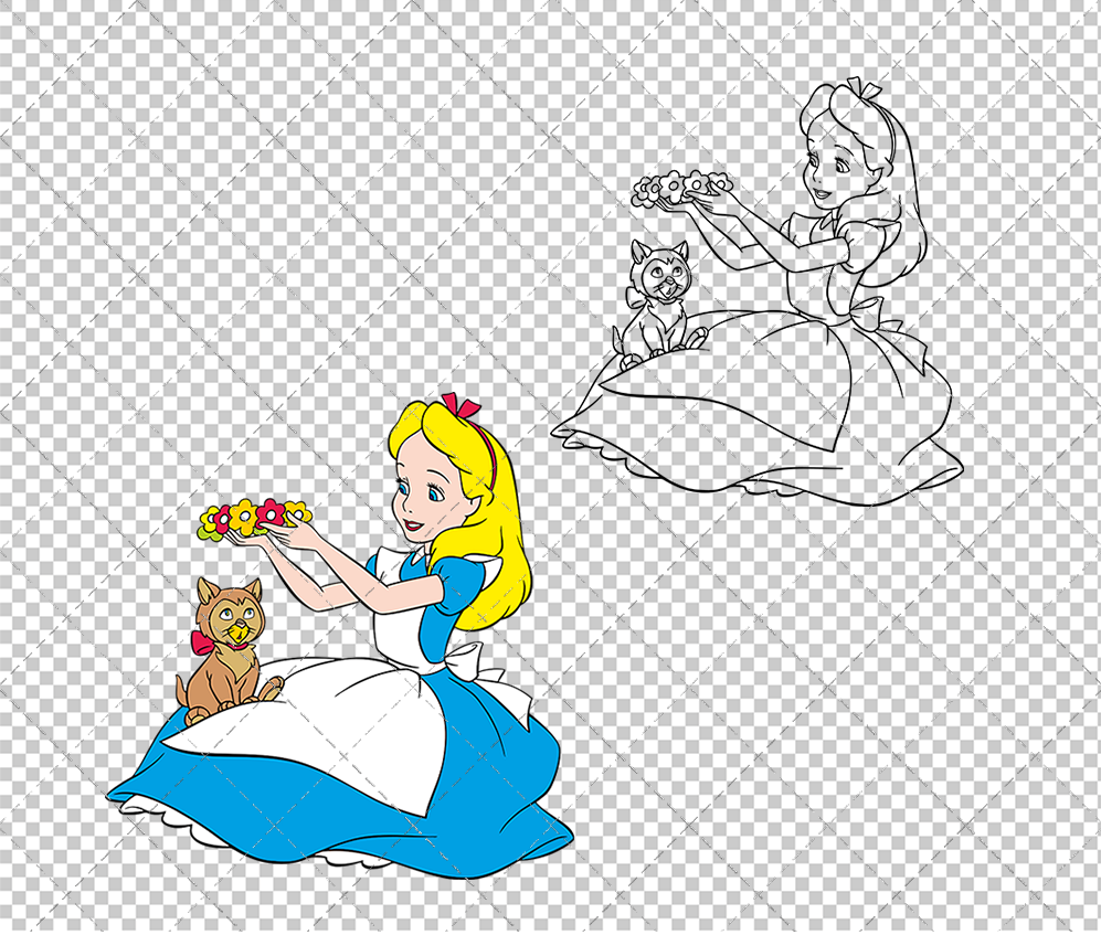 Alice in Wonderland, Svg, Dxf, Eps, Png SvgShopArt