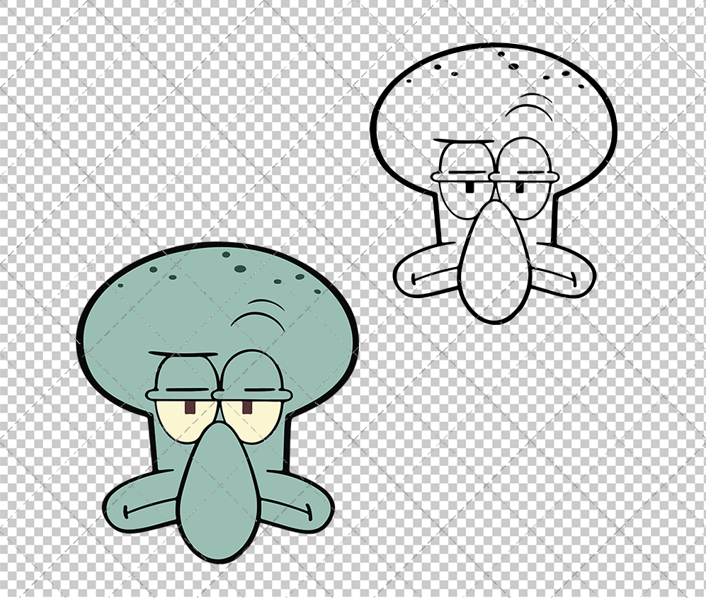 Also Squidward - SpongeBob SquarePants 003, Svg, Dxf, Eps, Png SvgShopArt