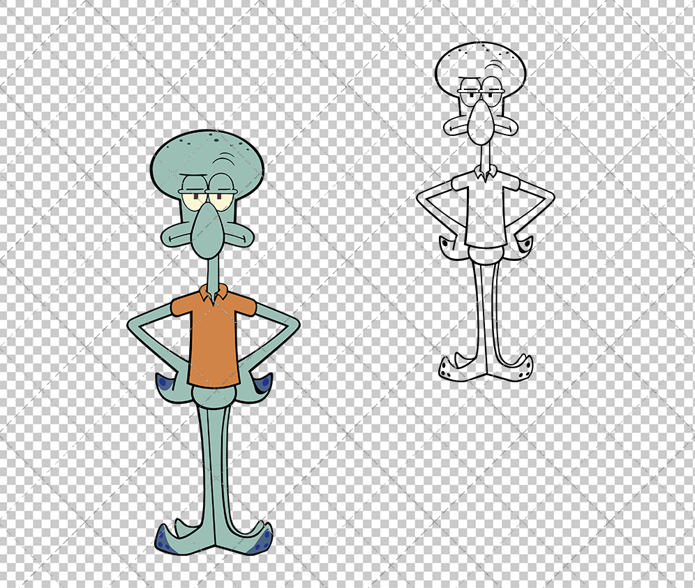 Also Squidward - SpongeBob SquarePants, Svg, Dxf, Eps, Png SvgShopArt