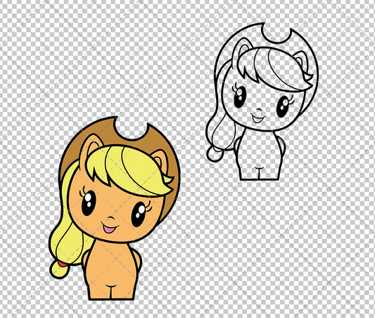 Applejack - MLP Cutie Mark Crew, Svg, Dxf, Eps, Png SvgShopArt