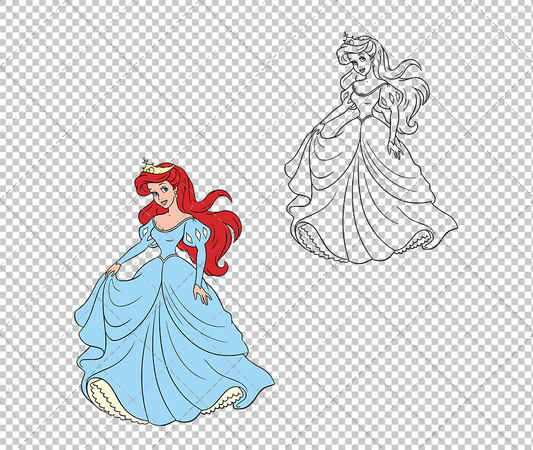 Ariel - The Little Mermaid 002, Svg, Dxf, Eps, Png SvgShopArt