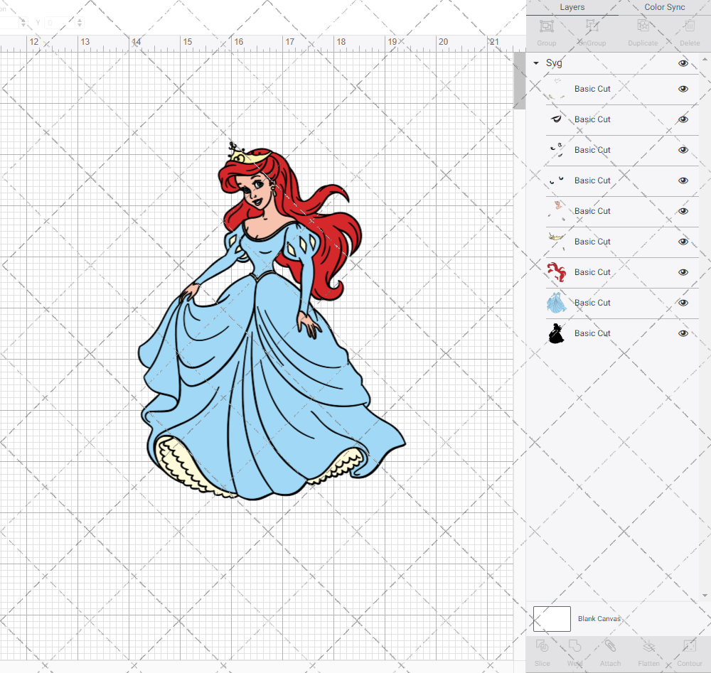 Ariel - The Little Mermaid 002, Svg, Dxf, Eps, Png SvgShopArt