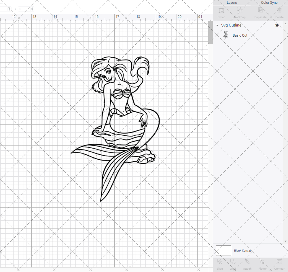 Ariel - The Little Mermaid 003, Svg, Dxf, Eps, Png SvgShopArt