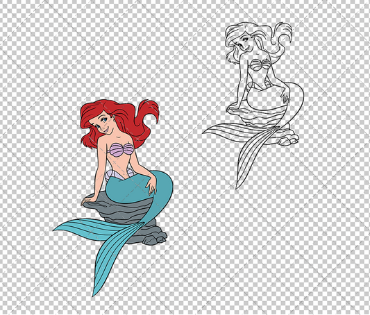 Ariel - The Little Mermaid 003, Svg, Dxf, Eps, Png SvgShopArt