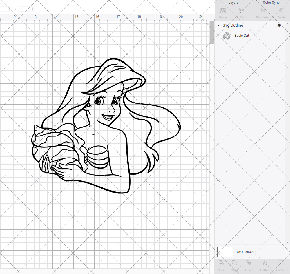 Ariel - The Little Mermaid, Svg, Dxf, Eps, Png SvgShopArt