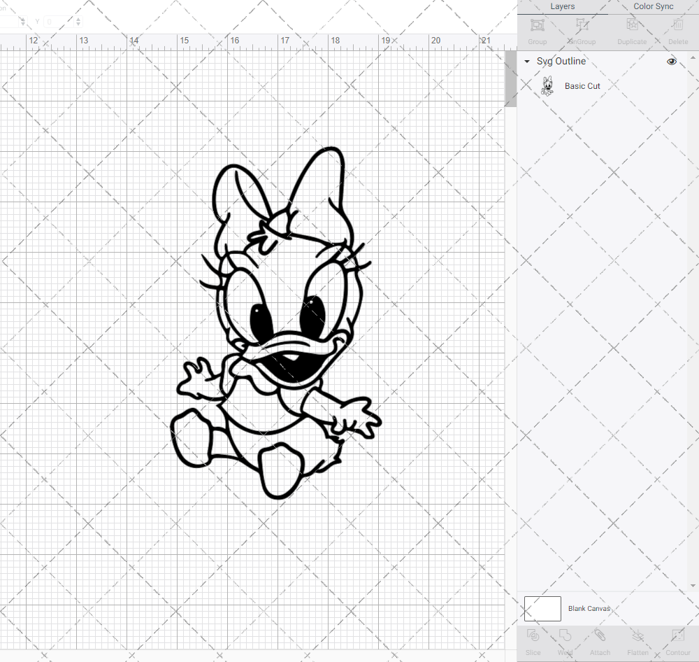 Baby Daisy Duck, Svg, Dxf, Eps, Png SvgShopArt