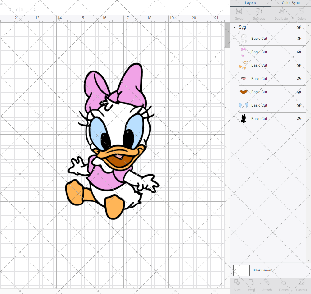 Baby Daisy Duck, Svg, Dxf, Eps, Png SvgShopArt