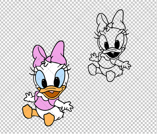Baby Daisy Duck, Svg, Dxf, Eps, Png SvgShopArt