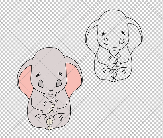 Baby Dumbo - Dumbo 002, Svg, Dxf, Eps, Png SvgShopArt