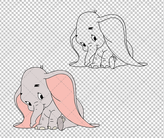 Baby Dumbo - Dumbo 003, Svg, Dxf, Eps, Png SvgShopArt