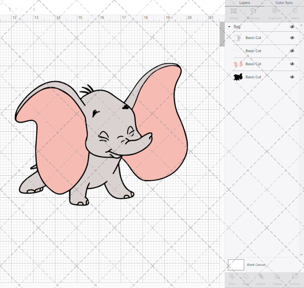 Baby Dumbo - Dumbo, Svg, Dxf, Eps, Png SvgShopArt