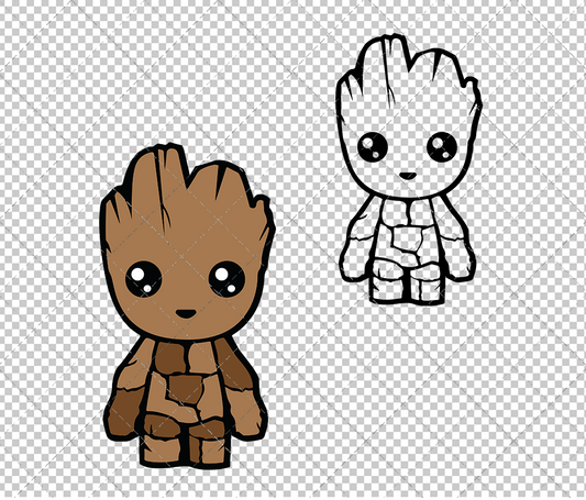 Baby Groot, Svg, Dxf, Eps, Png SvgShopArt