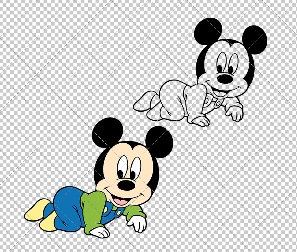 Baby Mickey Mouse 002, Svg, Dxf, Eps, Png SvgShopArt