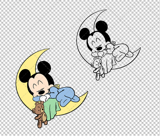 Baby Mickey Mouse 004, Svg, Dxf, Eps, Png SvgShopArt