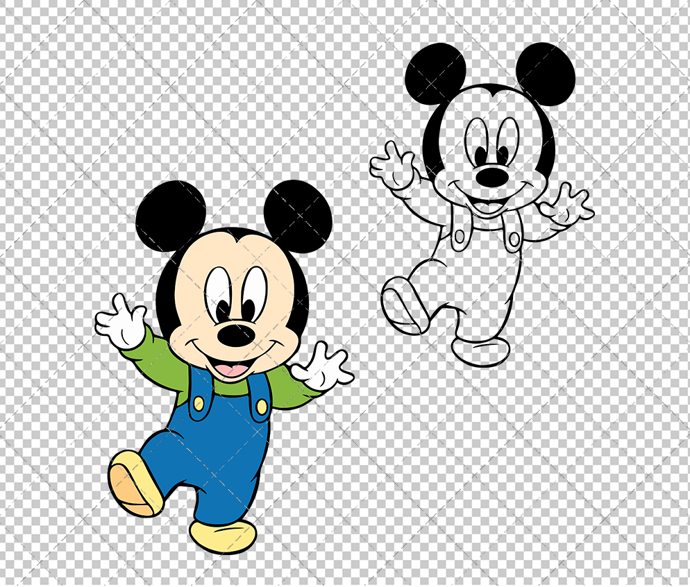 Baby Mickey Mouse, Svg, Dxf, Eps, Png SvgShopArt