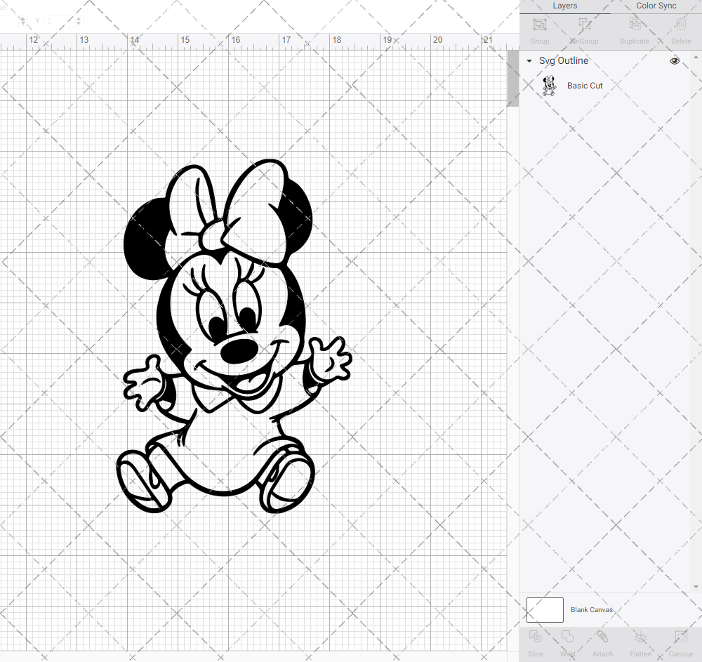 Baby Minnie Mouse, Svg, Dxf, Eps, Png SvgShopArt