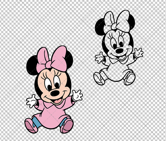 Baby Minnie Mouse, Svg, Dxf, Eps, Png SvgShopArt