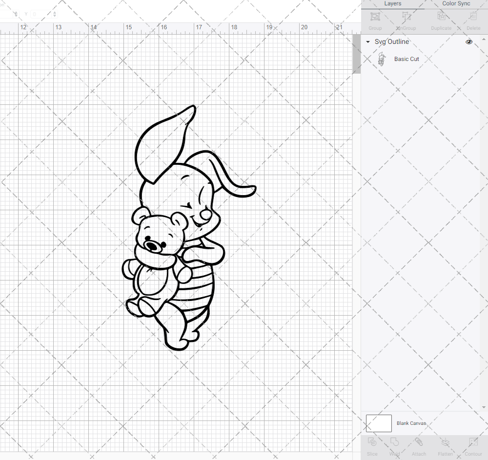 Baby Piglet - Winnie The Pooh 003, Svg, Dxf, Eps, Png SvgShopArt