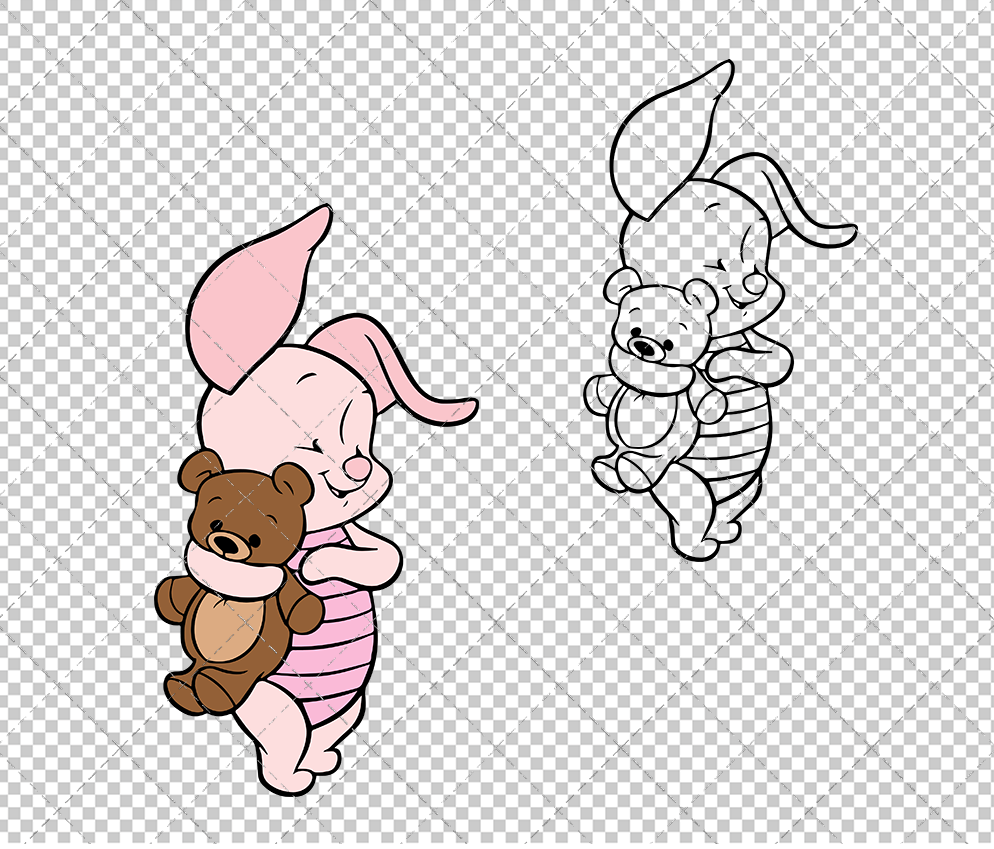 Baby Piglet - Winnie The Pooh 003, Svg, Dxf, Eps, Png SvgShopArt