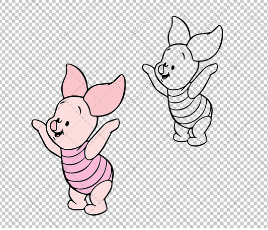 Baby Piglet - Winnie The Pooh 004, Svg, Dxf, Eps, Png SvgShopArt