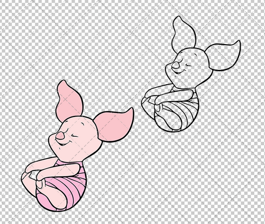 Baby Piglet - Winnie The Pooh 005, Svg, Dxf, Eps, Png SvgShopArt