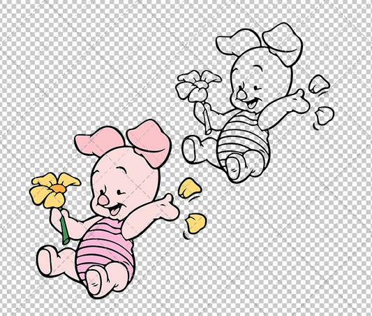 Baby Piglet - Winnie The Pooh, Svg, Dxf, Eps, Png SvgShopArt