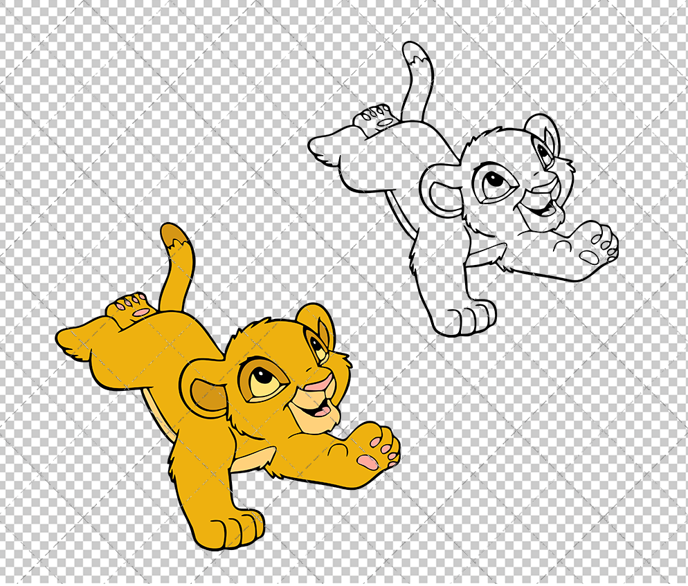 Baby Simba - The Lion King 003, Svg, Dxf, Eps, Png SvgShopArt