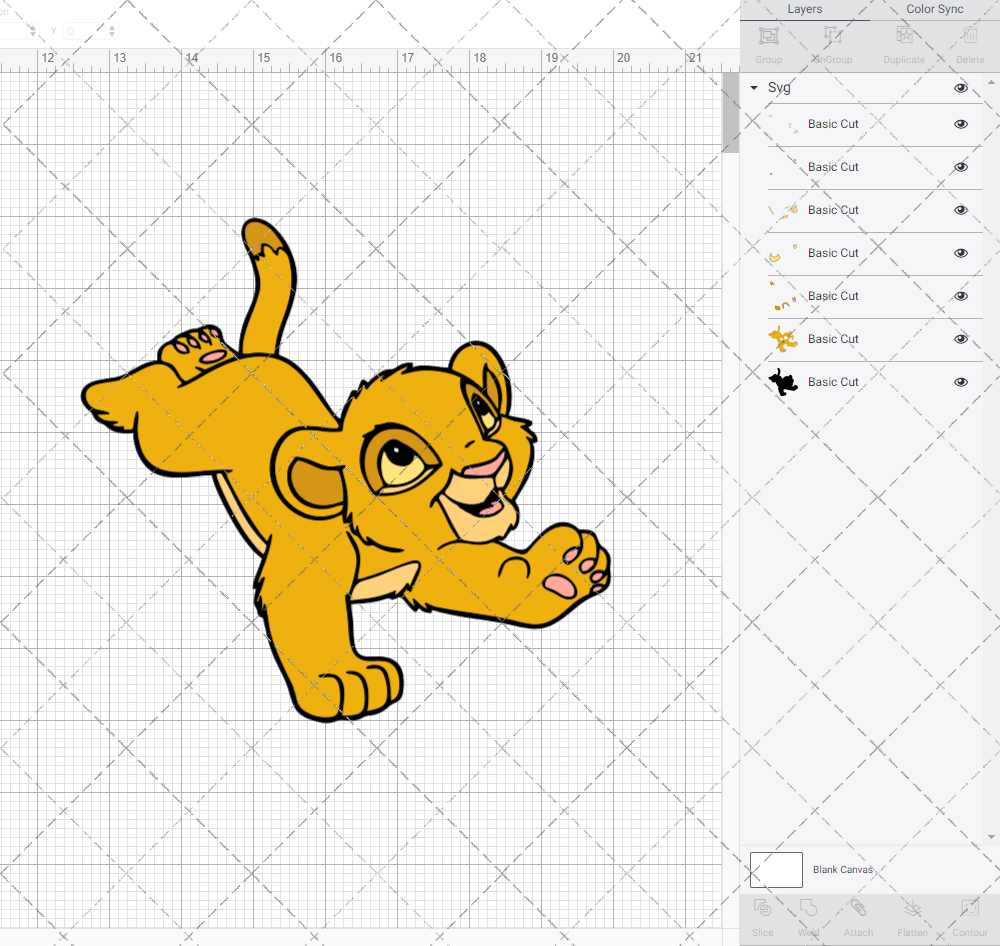 Baby Simba - The Lion King 003, Svg, Dxf, Eps, Png SvgShopArt