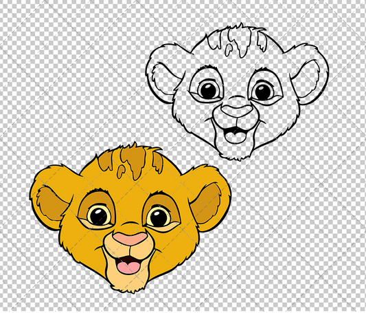 Baby Simba - The Lion King, Svg, Dxf, Eps, Png SvgShopArt