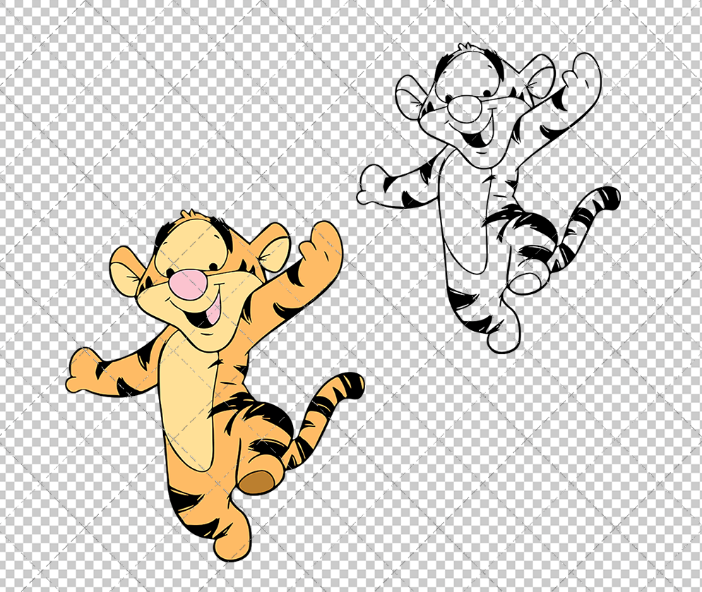 Baby Tigger - Winnie The Pooh 005, Svg, Dxf, Eps, Png SvgShopArt