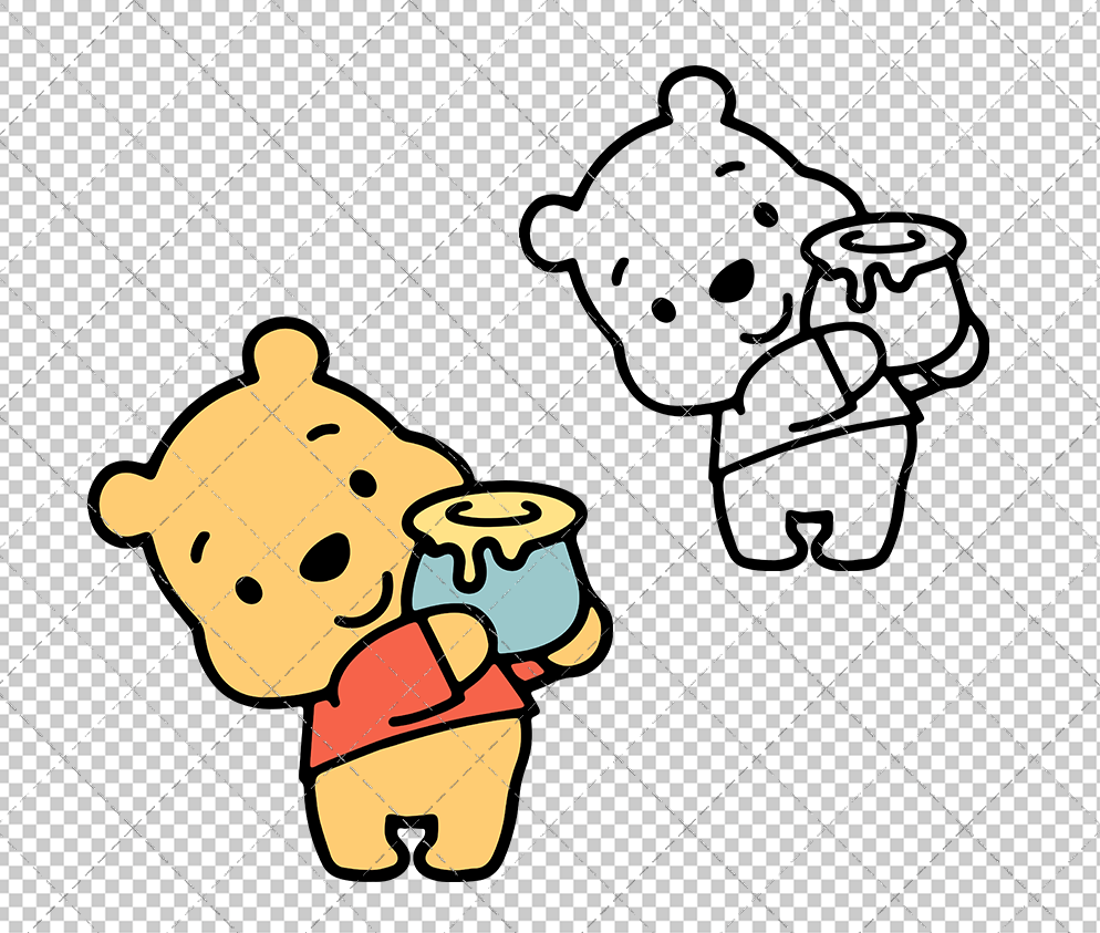 Baby Winnie The Pooh 003, Svg, Dxf, Eps, Png SvgShopArt