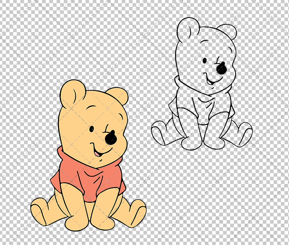 Baby Winnie The Pooh, Svg, Dxf, Eps, Png SvgShopArt