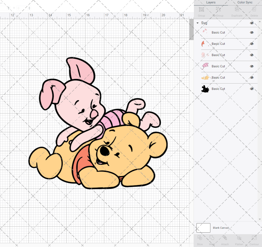 Baby Winnie and Piglet - Winnie The Pooh, Svg, Dxf, Eps, Png SvgShopArt