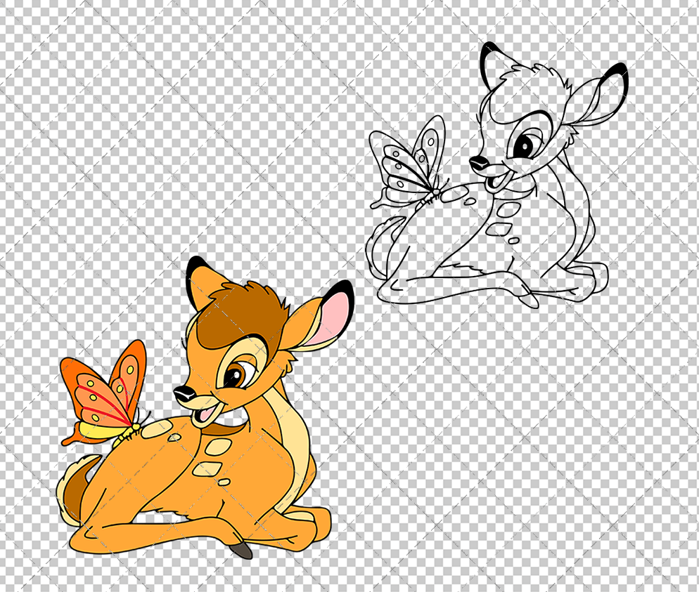 Bambi, Svg, Dxf, Eps, Png SvgShopArt