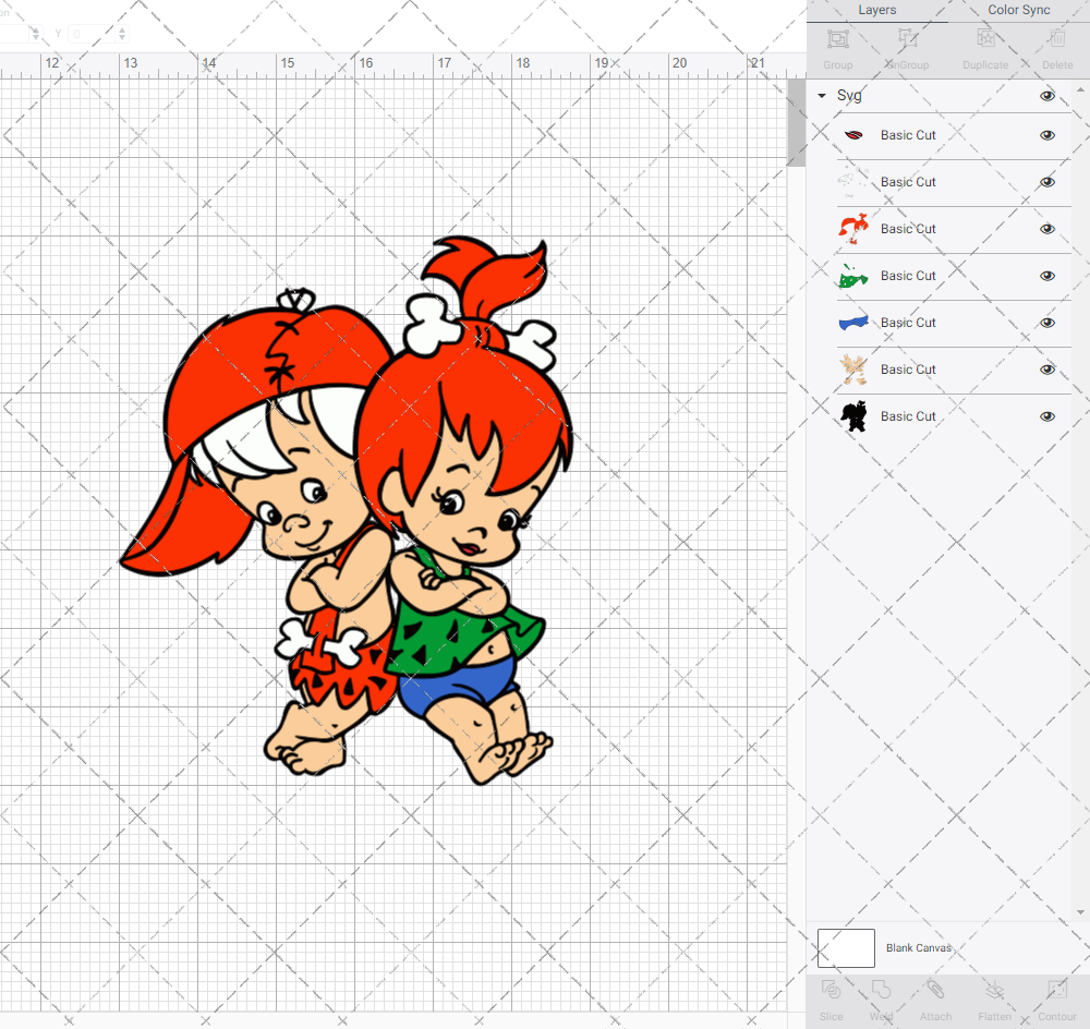 Bamm Bamm and Pebbles - The Flintstones, Svg, Dxf, Eps, Png SvgShopArt