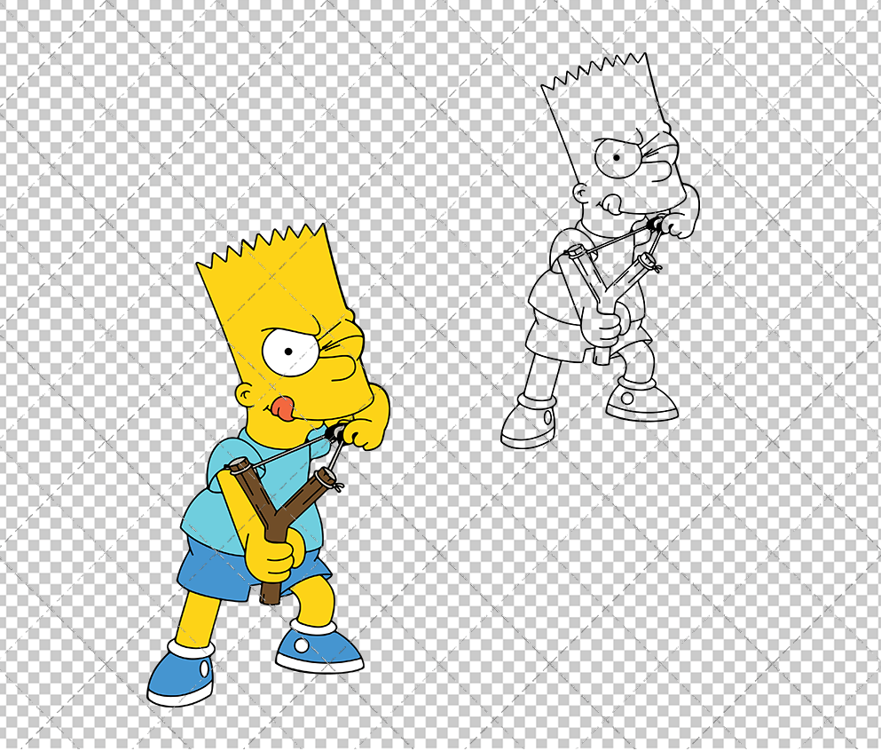 Bart Simpsons - The Simpsons 002, Svg, Dxf, Eps, Png SvgShopArt