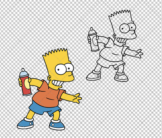 Bart Simpsons - The Simpsons 003, Svg, Dxf, Eps, Png SvgShopArt