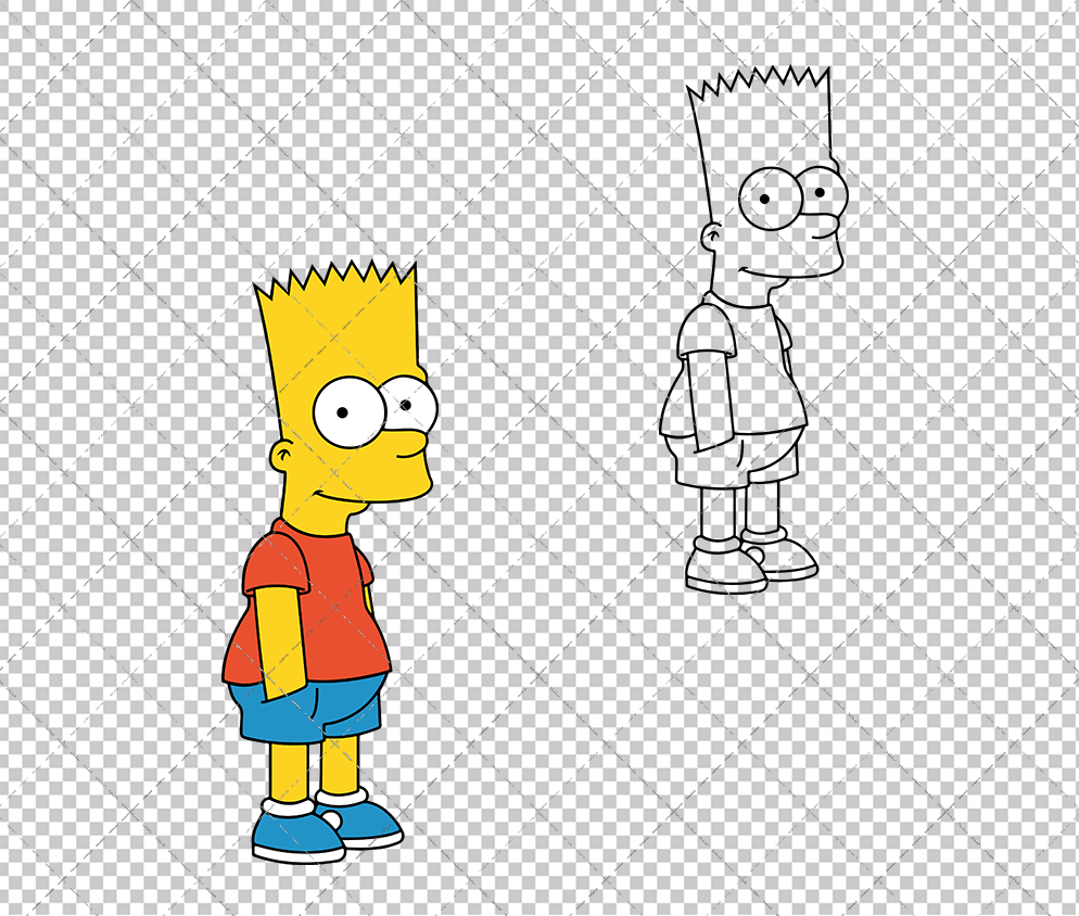 Bart Simpsons - The Simpsons 004, Svg, Dxf, Eps, Png SvgShopArt