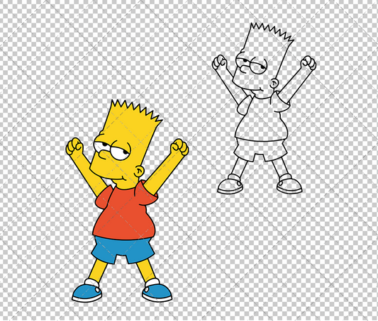 Bart Simpsons - The Simpsons 005, Svg, Dxf, Eps, Png SvgShopArt