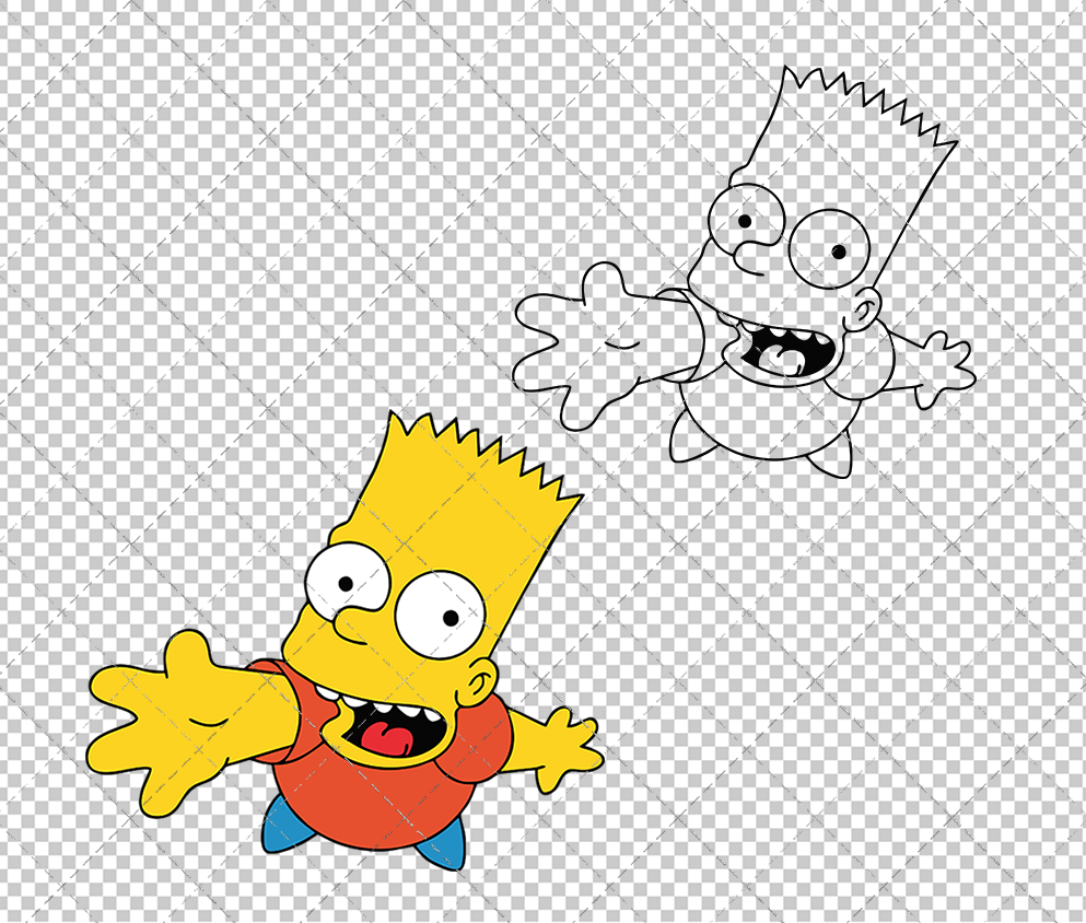 Bart Simpsons - The Simpsons 006, Svg, Dxf, Eps, Png SvgShopArt