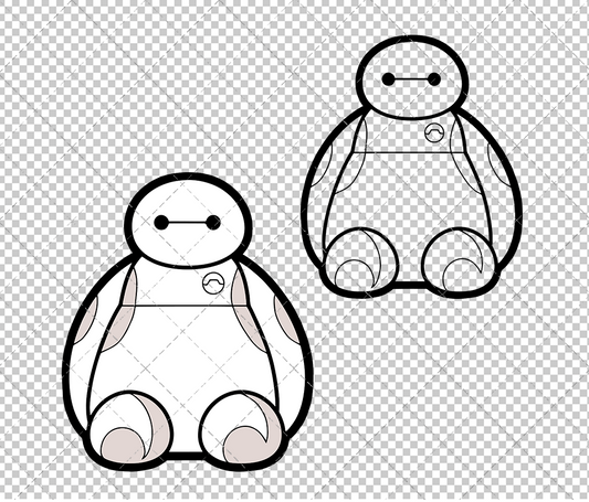 Baymax - Big Hero 002, Svg, Dxf, Eps, Png SvgShopArt